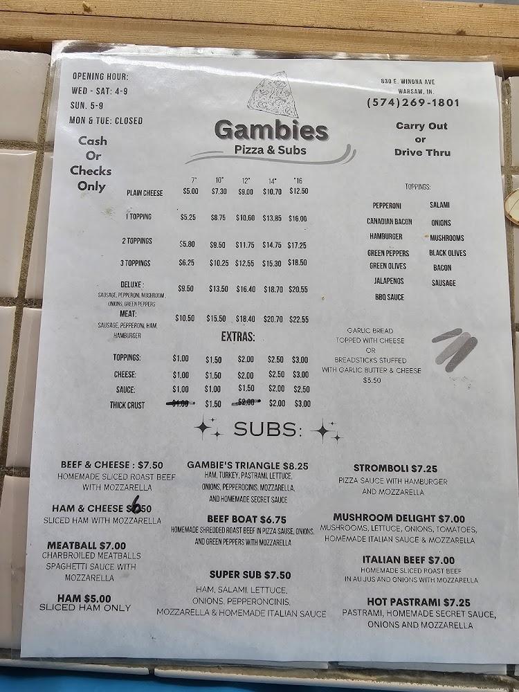 Gambie's Pizza Beef & Cheese